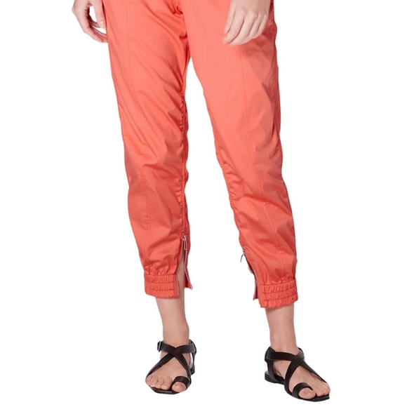Derek Lam 10 Crosby Kina Utility Joggers in Neon Coral NWT - Picture 3 of 7